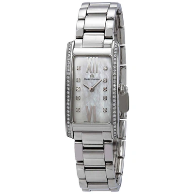 Shop Maurice Lacroix Fiaba Mother Of Pearl Diamond Dial Stainless Steel Ladies Watch Fa2164-sd532-170 In Mother Of Pearl,silver Tone