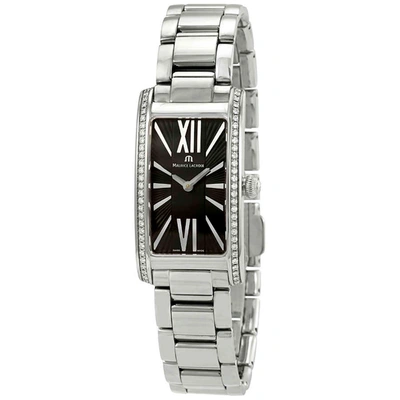 Shop Maurice Lacroix Fiaba Diamond Black Dial Ladies Watch Fa2164-sd532-311 In Black,silver Tone