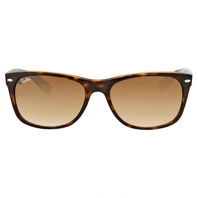 Shop Ray Ban New Wayfarer Classic Light Brown Gradient Unisex Sunglasses Rb2132 710/51 58 In Brown / Tortoise