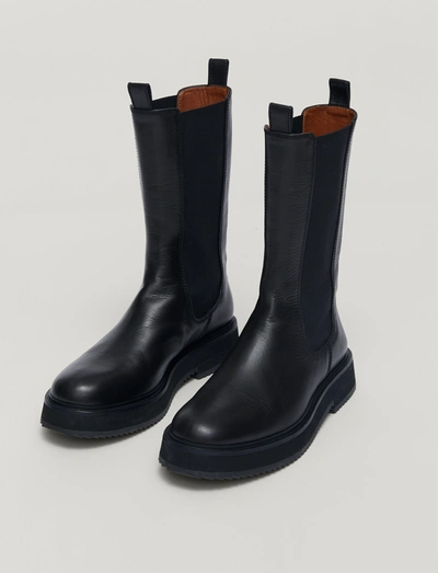 Shop Joseph Leather British Chelsea Boots In Black