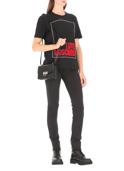 Shop Love Moschino T-shirts And Polos Black