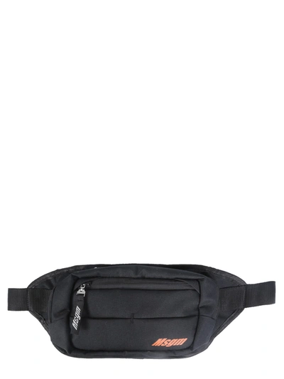 Shop Msgm Technical Fabric Belt Bag In Nero