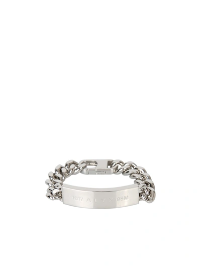 Shop Alyx Branded Bracelet In Metallic
