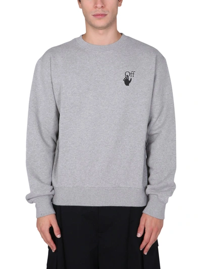 Shop Off-white Arrow Degrade Sweatshirt In Grigio