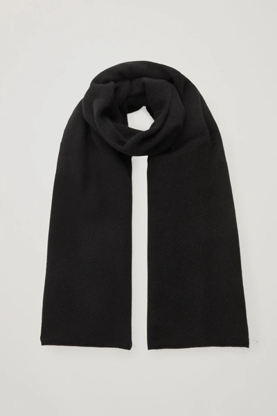 Shop Cos Pure Cashmere Scarf In Black