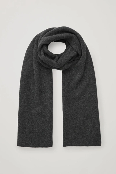 Shop Cos Pure Cashmere Scarf In Grey