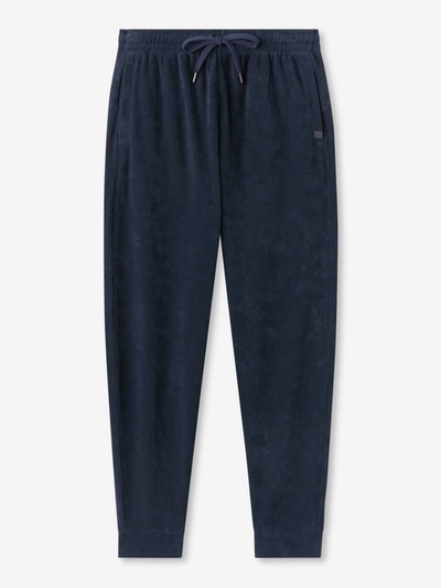 Shop Derek Rose Men's Sweatpants Isaac Terry Cotton Navy