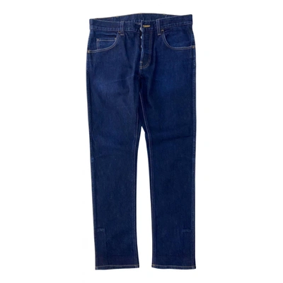 Pre-owned Gucci Straight Jeans In Blue