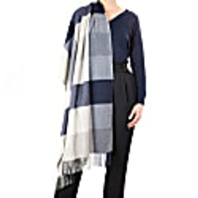 Kinalba Callan Navy Reiver Cashmere Stole In Cashmere