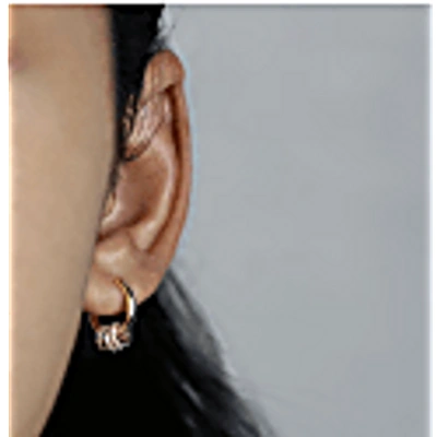 Olivia Le Emma Convertible Pave Gold Hoop Earrings - Silver In Hoop