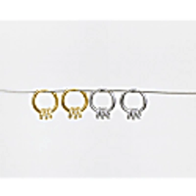 Olivia Le Emma Convertible Pave Gold Hoop Earrings - Silver In Hoop