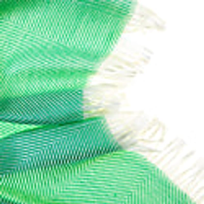 Kinalba Marquee Spring Green Herringbone Cashmere And Silk Stole In Silk