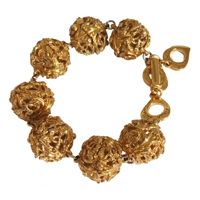 Pre-owned Saint Laurent Arty Bracelet In Gold