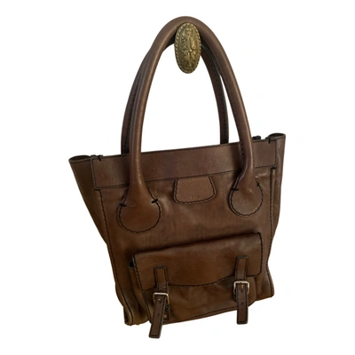 Pre-owned Chloé Leather Tote In Brown