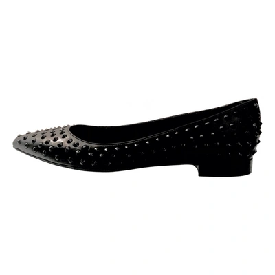 Pre-owned Saint Laurent Leather Ballet Flats In Black