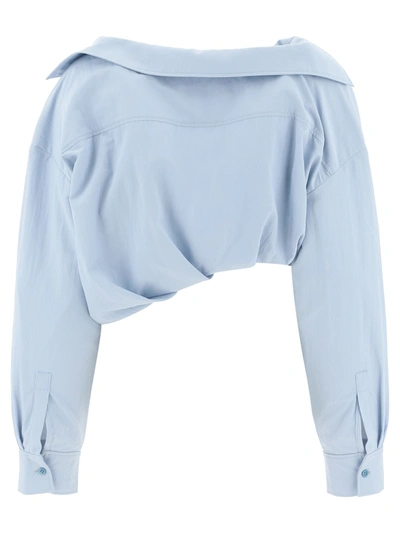 Shop Jacquemus Women's Light Blue Other Materials Shirt