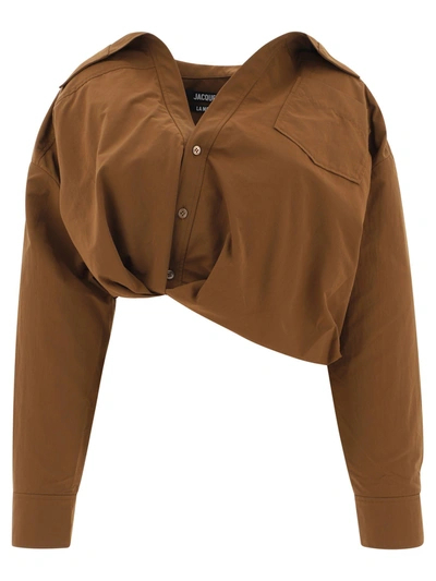 Shop Jacquemus Women's Brown Other Materials Shirt