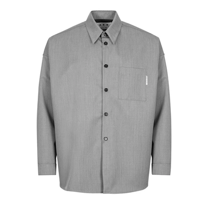 Shop Marni Overshirt In Grey