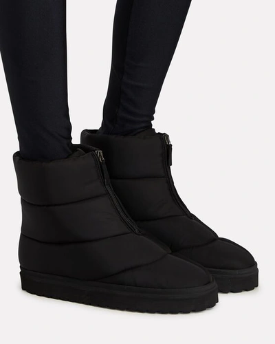 Shop Gia Borghini Luna Padded Puffer Ankle Boots In Black