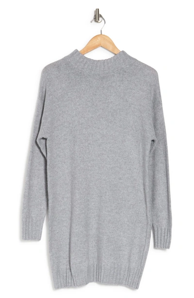 Shop Abound Mock Neck Sweater Dress In Grey Heather