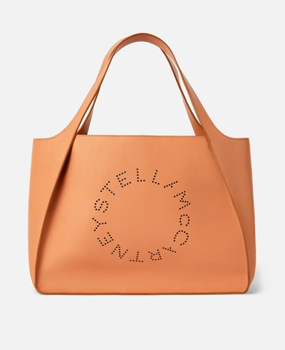 Stella Mccartney Stella Logo Tote Bag In Camel