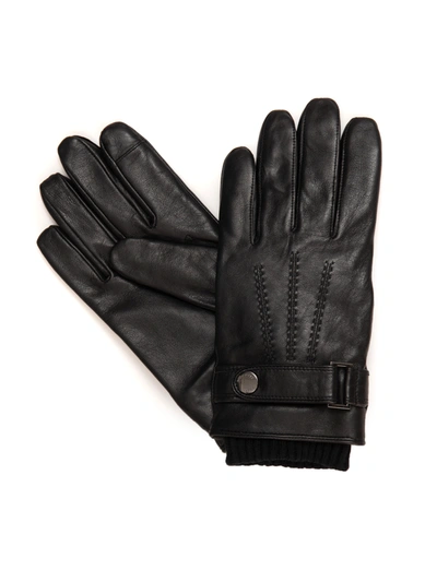 Hugo Boss Boss T.herlock-tt Leather Gloves Black Leather Man | ModeSens