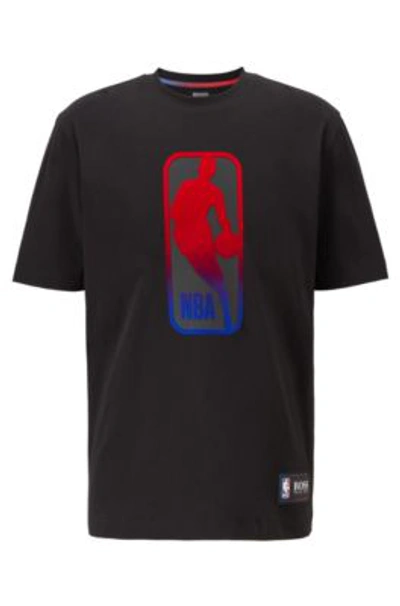 Shop Hugo Boss - Boss X Nba T Shirt With Team Logo - Black