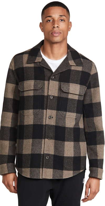 Shop Vince Check Plaid Overshirt