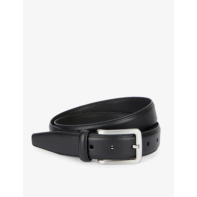 Shop Dents Men's Black Logo-engraved Leather Belt