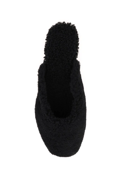 Shop Sleeper Lulu Shearling Slippers In Black