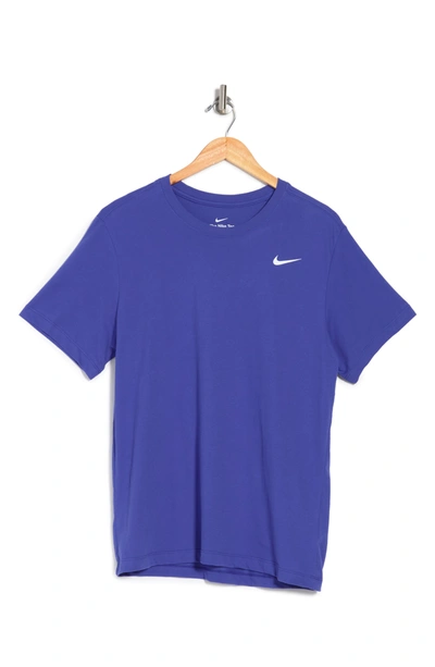 Shop Nike Dri-fit Training T-shirt In Lapis/white