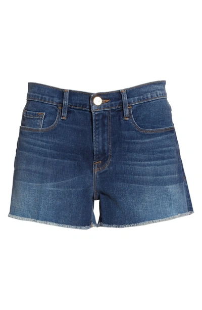 Shop Frame Le Cutoff Denim Shorts In Williams