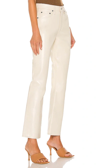 Agolde Recycled Leather Relaxed Boot Pant In 粉饼系列