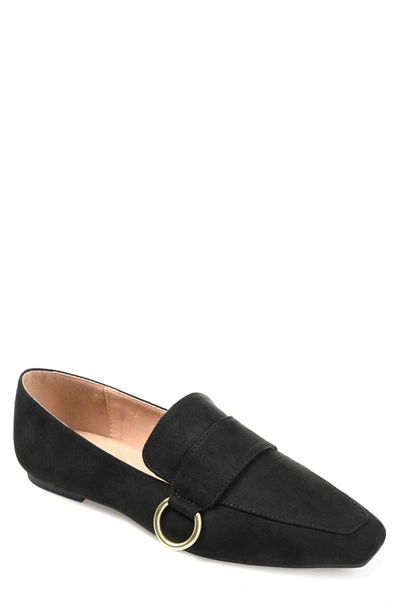Shop Journee Collection Benntly Vegan Leather Flat Loafer In Black