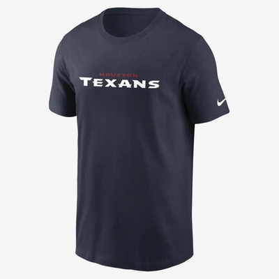Shop Nike Men's Wordmark Essential (nfl Houston Texans) T-shirt In Blue