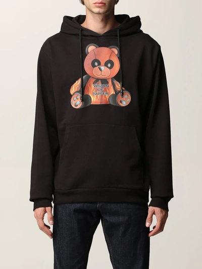 Shop Vision Of Super Sweatshirt  Men Color Black