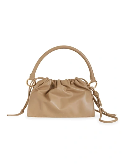 Shop Yuzefi Bom Leather Shoulder Bag In Cappuccino
