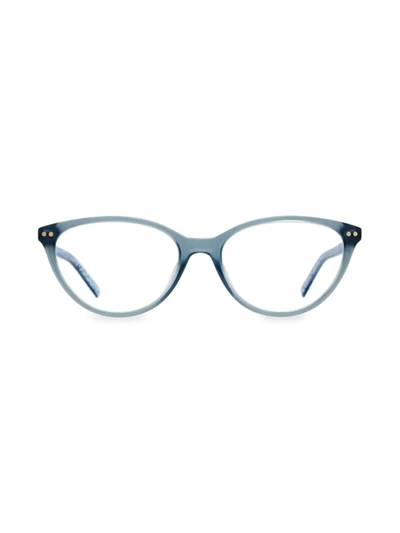 Shop Kate Spade Women's Roanne 54mm Cat Eye Blue Block Eyeglasses