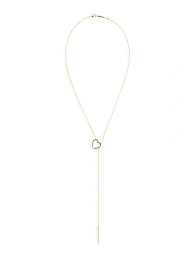 Shop Lana Jewelry Women's Mega Gloss Blake 14k Yellow Gold Heart Lariat Necklace