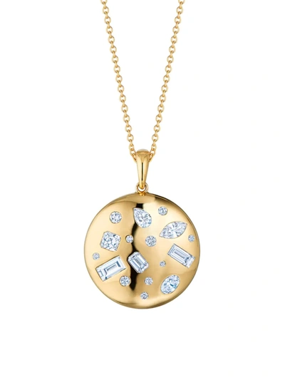 Shop Kwiat Women's 18k Yellow Gold & Diamond Pendant Necklace