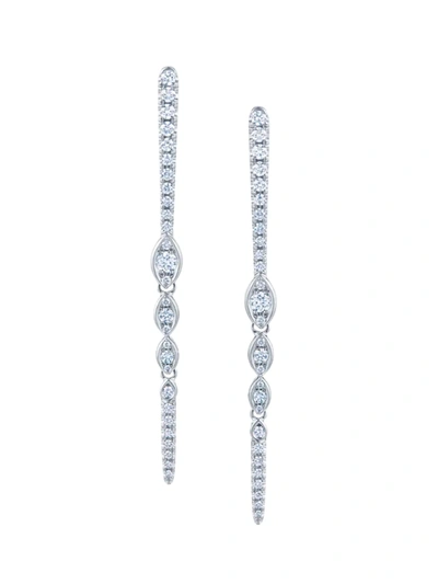 Shop Kwiat Women's 18k White Gold & Diamond Drop Earrings