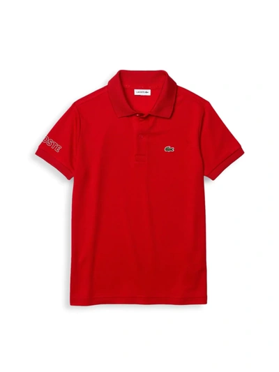 Shop Lacoste Little Boy's & Boy's Piqué Polo Shirt In Red