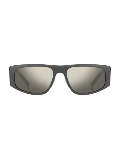 Shop Givenchy 57mm Rectangle Sunglasses In Black