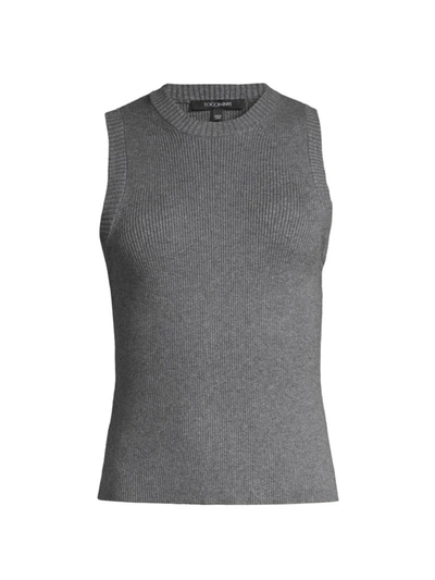 Shop Toccin Women's Rib-knit Tank Top In Charcoal