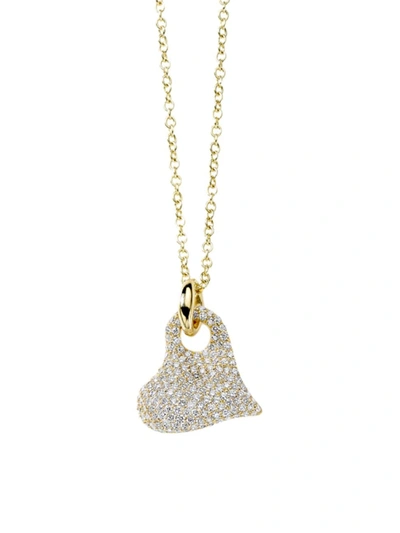 Shop Ippolita Women's Stardust 18k Gold & Diamond Pavé Heart Necklace