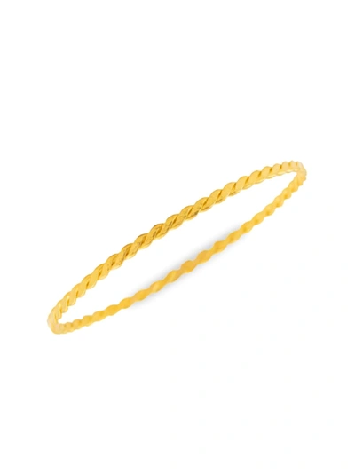 Shop Gurhan Women's Twist 22k Yellow Gold Bangle