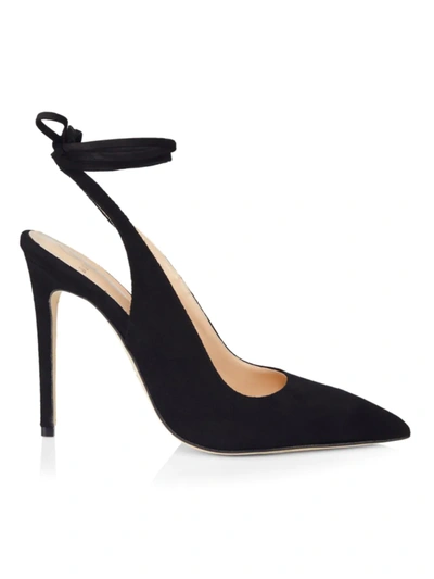 Shop Brother Vellies Women's Ribbon Suede Pumps In Midnight