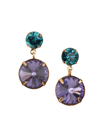 Shop Jennifer Behr Women's Lylah 24k Gold-plated & Crystal Drop Earrings In Peacock