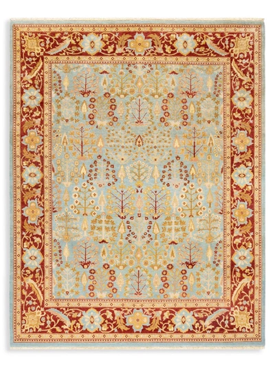 Shop Solo Rugs Eclectic One-of-a-kind Hand-knotted Area Rug 8' 1" X 10' 1" In Light Blue