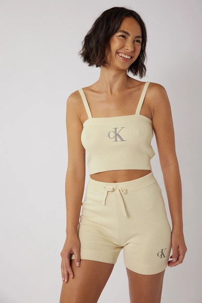 Calvin Klein For Na-kd Knitted Shorts Beige | ModeSens
